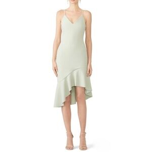 Elliatt Artemis Seafoam Green Ruffled Hemline Dress